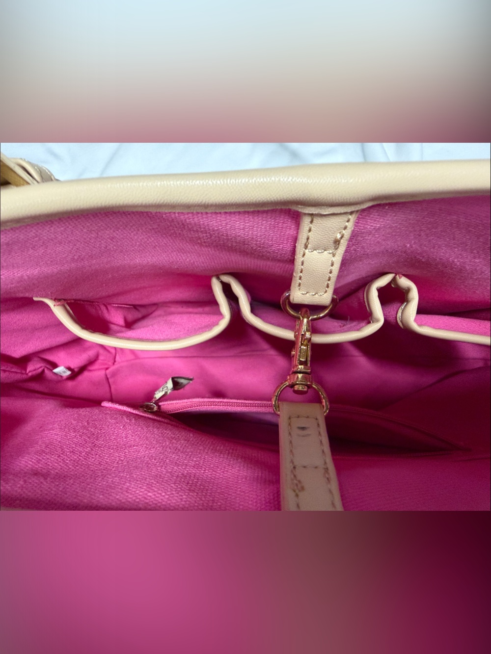 Spartina 449 Aqua Florida Map Tote with Tan Straps- Excellent condition - Picture 9 of 15